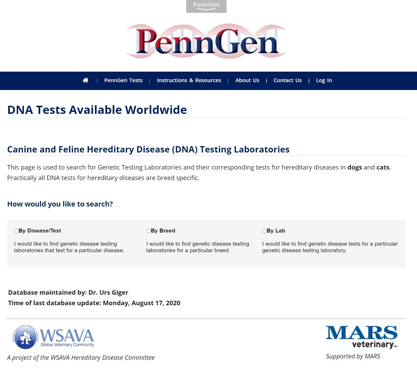 PennGen Testing Database